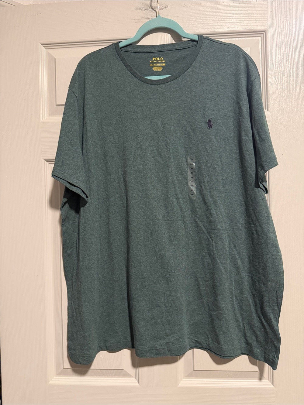 Polo by Ralph Lauren Men's Teal Crewneck T-Shirt
